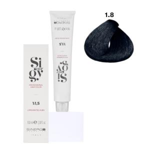 Крем-фарба для волосся Sinergy №1/8 Синьо-чорний 100 мл - 00-00001981