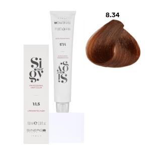 Крем-фарба для волосся Sinergy №8/34 Світло-золотистий мідний блонд 100 мл - 00-00009756