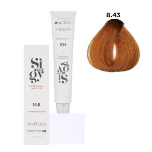 Крем-фарба для волосся Sinergy №8/43 Світло-мідний золотистий блонд 100 мл - 00-00009765