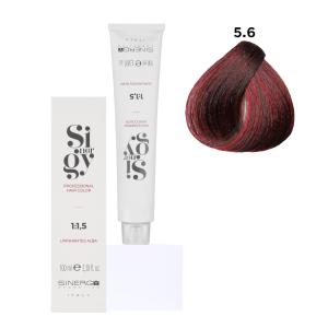 Крем-фарба для волосся Sinergy №5/6 Світло-червоний каштан 100 мл - 00-00009770
