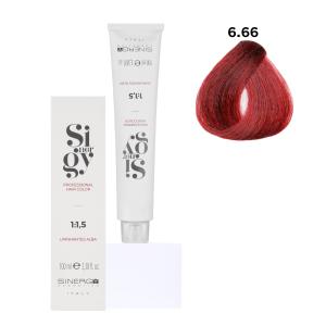 Крем-фарба для волосся Sinergy №6/66 Насичений темно-червоний русий 100 мл - 00-00009773