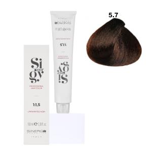 Крем-фарба для волосся Sinergy №5/7 Шоколад 100 мл - 00-00009777