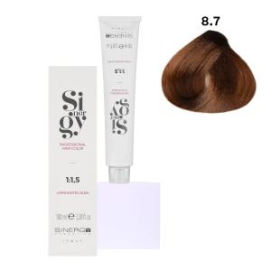 Крем-фарба для волосся Sinergy №8/7 світло-русий коричневий 100 мл - 00-00009780