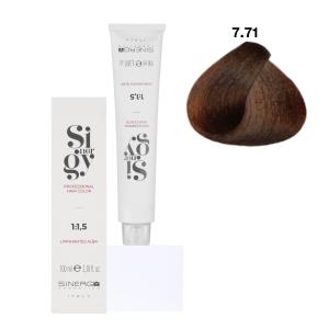 Крем-фарба для волосся Sinergy №7/71 русий коричнево-попелястий 100 мл - 00-00009783