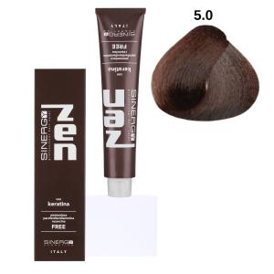 Безаміачна крем-фарба для волосся Sinergy №5/0 Світлий каштан 100 мл - 00-00009838