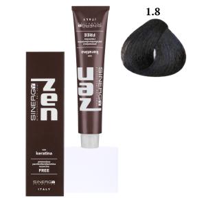 Безаміачна крем-фарба для волосся Sinergy №1/8 Синьо-чорний 100 мл - 00-00009844
