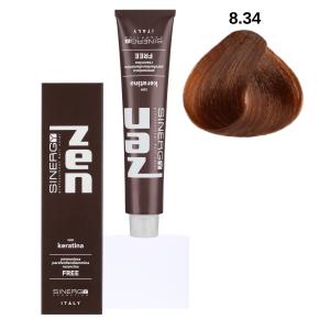 Безаміачна крем-фарба для волосся Sinergy №8/34 Мідно-золотистий світлий блонд 100 мл - 00-00009852