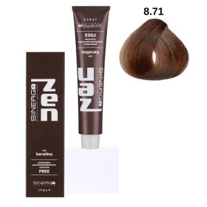 Безаміачна крем-фарба для волосся ZEN Sinergy 8/71 світло русявий коричнево-попелястий 100 мл - 00-00009860