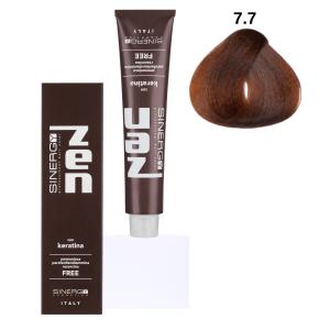 Безаміачна крем-фарба для волосся ZEN Sinergy 7/7 середньо русий коричневий 100 мл - 00-00009864