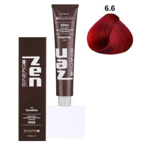 Безаміачна крем-фарба для волосся Sinergy №6/6 Темно-русий червоний 100 мл - 00-00009867