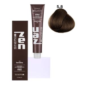 Безаміачна крем-фарба для волосся ZEN Sinergy 5/8 Світло-коричневий матовий, 100мл - 00-00022722